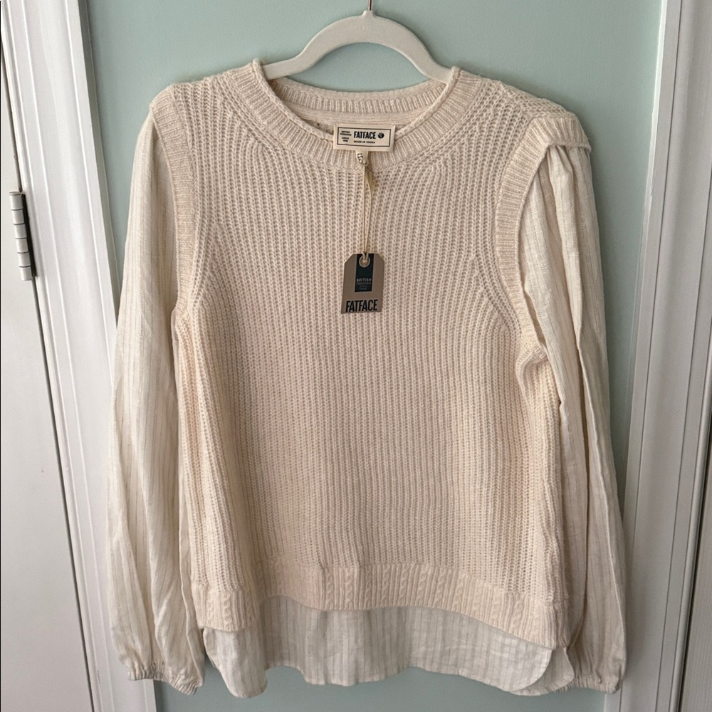 New Off-White Knit Sweater Shirt